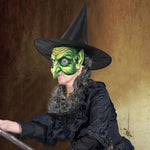 New Halloween Witch Wig Witch Hat Mask Set Carnival Masquerade Ball Cosplay Mask