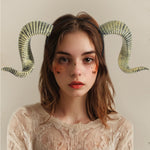 Halloween Party DIY Detachable Props RP Curved Sheep Horn Headband Festival Party Performance Headband