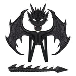 New Upgraded Ultra-Light Dragon Wings 3D Dragon Mask Halloween Children's Festival Party Costume Set Wholesale