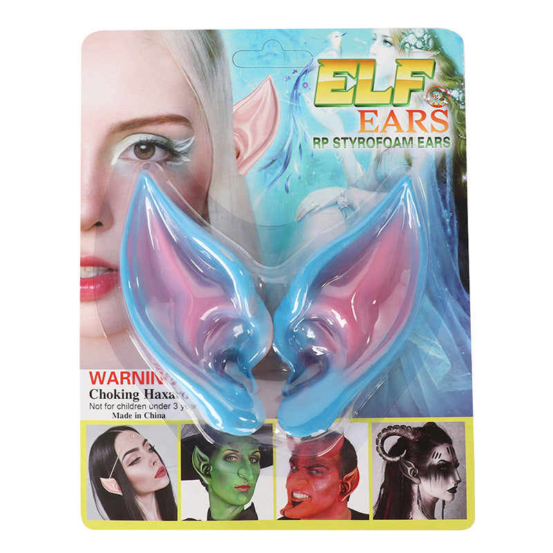 New Halloween Latex Elf Ears Avatar Demon Witch Party Costume Props Cross-Border Exclusive