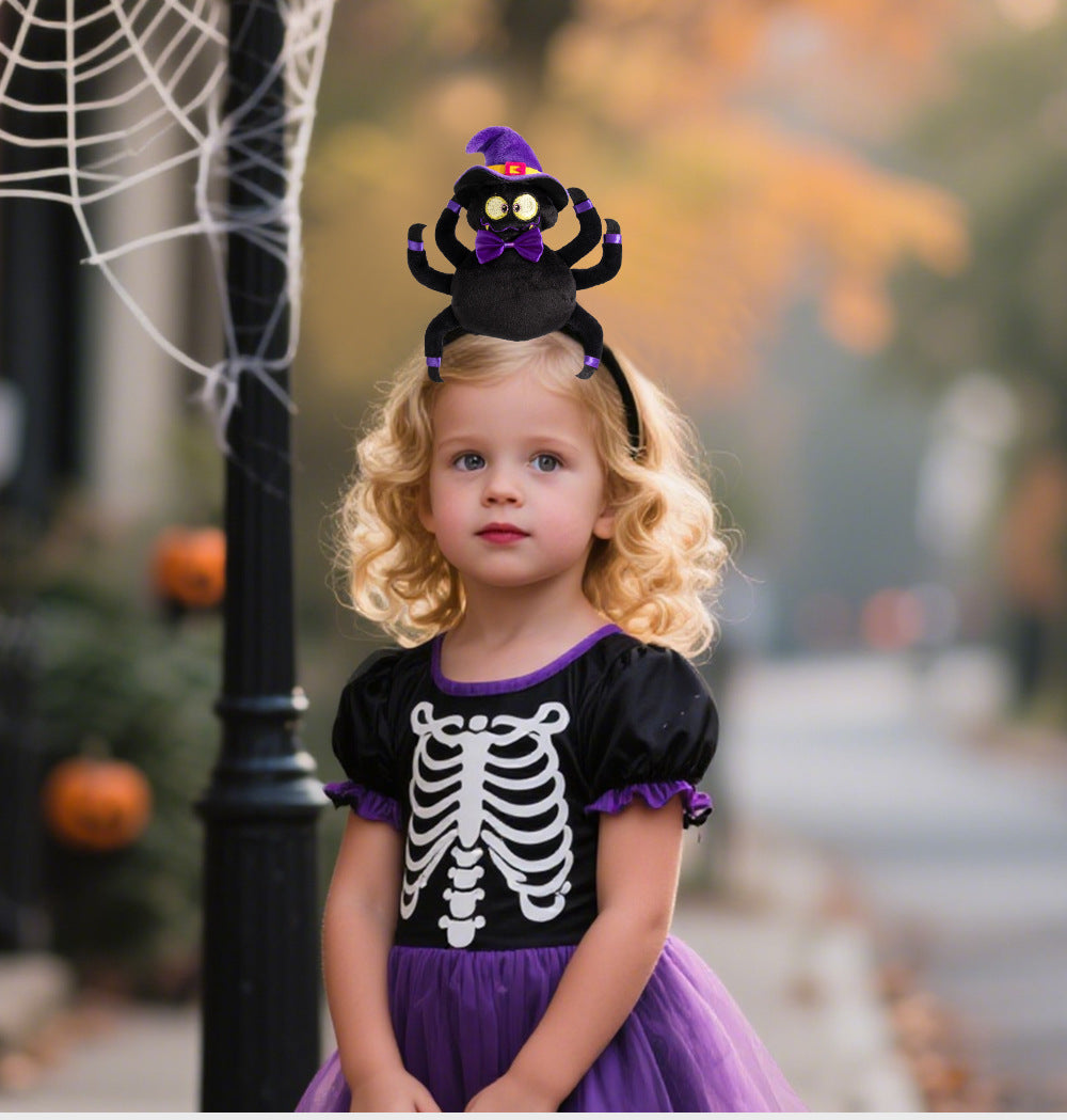 New Halloween Cotton-Filled Pumpkin Spider Bat Headband Party Dance Festival Hair Accessories Props