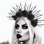 Skull with Rhinestones Headband Gothic Queen Headband Costume Cosplay Performance Props