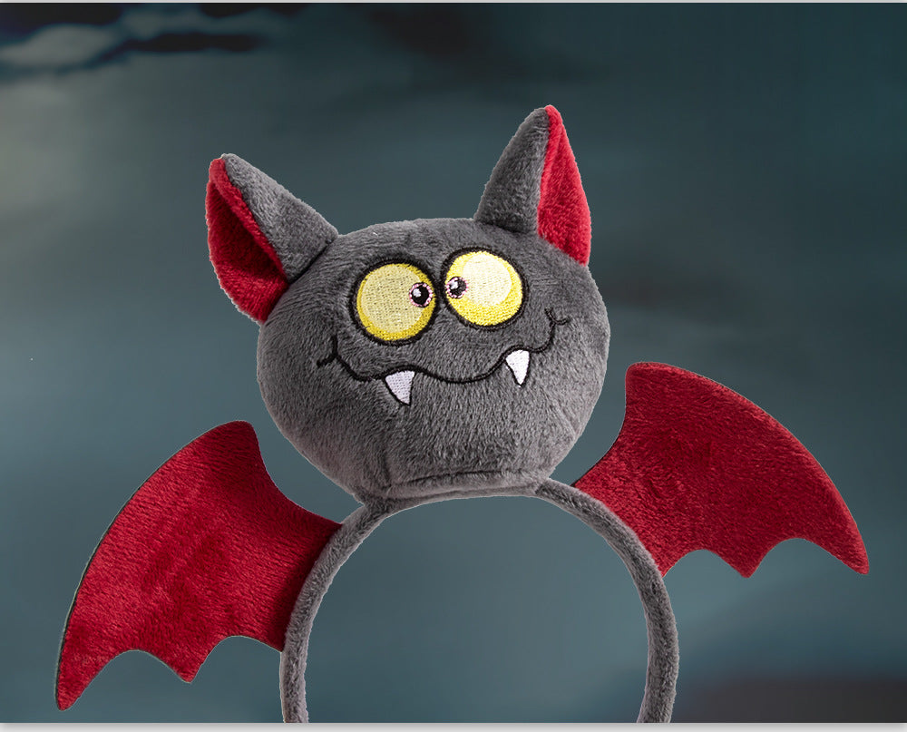 New Halloween Cotton-Filled Pumpkin Spider Bat Headband Party Dance Festival Hair Accessories Props