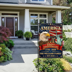America 250th Anniversary Garden Flag, Patriotic Eagle Outdoor Yard Decor, 1776-2026 USA Birthday Banner, 4th of July Porch Gift