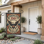 America's 250th Garden Flag, 1776-2026 Semiquincentennial Yard Banner, Patriotic Eagle Outdoor Decor, USA 250th Anniversary House Banner