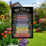 Big Fan Of Books Garden Flag, Social Justice Yard Decor, Progressive Outdoor Banner