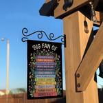 Big Fan Of Books Garden Flag, Social Justice Yard Decor, Progressive Outdoor Banner