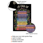 Big Fan Of Books Garden Flag, Social Justice Yard Decor, Progressive Outdoor Banner
