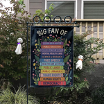 Big Fan Of Books Garden Flag, Social Justice Yard Decor, Progressive Outdoor Banner