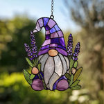 Lavender Gnome Acrylic Suncatcher, Garden Window Decor, Gnome Garden Decor, Gnome Window Decor, Christmas 2026 Decor