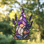 Lavender Gnome Acrylic Suncatcher, Garden Window Decor, Gnome Garden Decor, Gnome Window Decor, Christmas 2026 Decor