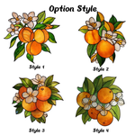 Orange Branch Acrylic Glass Suncatcher, Orange Floral Window Hanging, Housewarming Gift, Gift For Orange Lover, Orange Gift