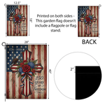 Patriotic Cross Garden Flag, 250 Years Freedom Decor, American Christian Yard Flag