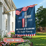 Personalized 250 Years of Blessing Garden Flag,Patriotic 1776-2026,Independence Day,America 250th Anniversary,4th of July House Garden Flag