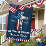 Personalized 250 Years of Blessing Garden Flag,Patriotic 1776-2026,Independence Day,America 250th Anniversary,4th of July House Garden Flag