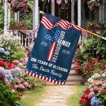 Personalized 250 Years of Blessing Garden Flag,Patriotic 1776-2026,Independence Day,America 250th Anniversary,4th of July House Garden Flag