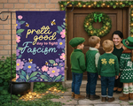 Pretty Good Day to Fight Fascism Garden Flag, Political Activist Yard Flag, Social Justice Outdoor Decor, Anti-Fascism Protest Flag.