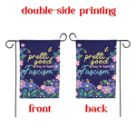 Pretty Good Day to Fight Fascism Garden Flag, Political Activist Yard Flag, Social Justice Outdoor Decor, Anti-Fascism Protest Flag.