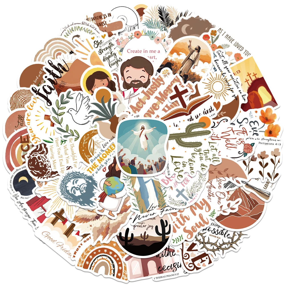 Jesus Christian Bohemian Dieu Stickers