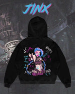 Sweats à capuche graphiques Jinx de la Ligue Arcane 
