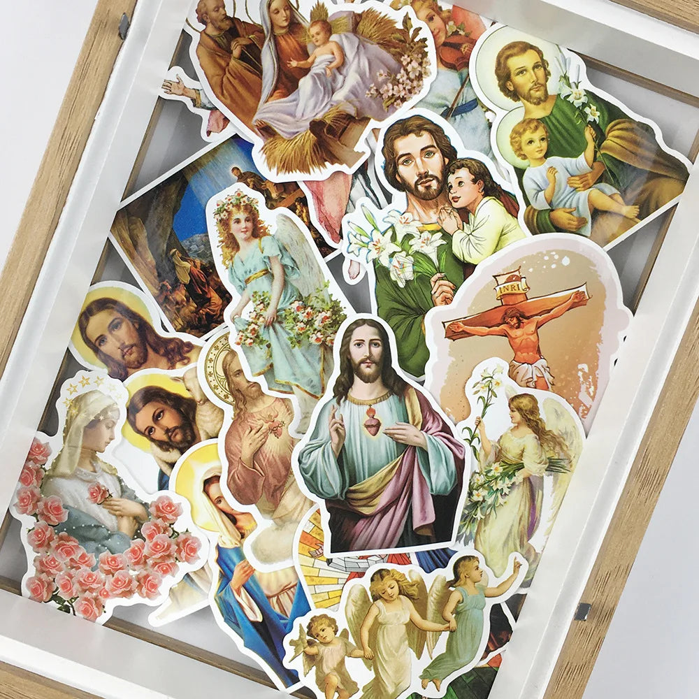 Jesus Christian Religion Dieu 2 Style Stickers