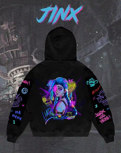 Sweats à capuche graphiques Jinx de la Ligue Arcane 