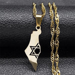 Israel Map Country Pendant Necklace