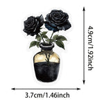 Black Rose Transparent Sitckers