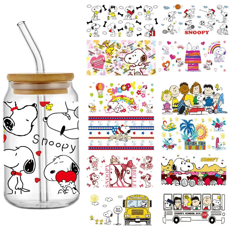 Emballages de gobelets Snoopy UV DTF