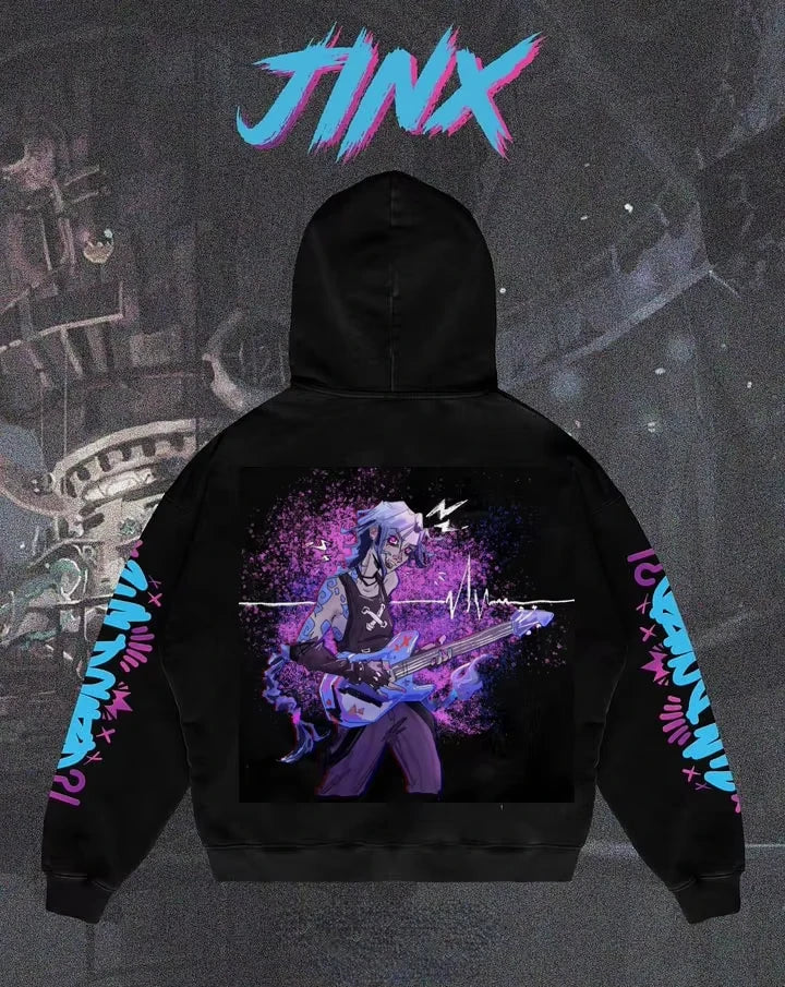 Sweats à capuche graphiques Jinx de la Ligue Arcane 