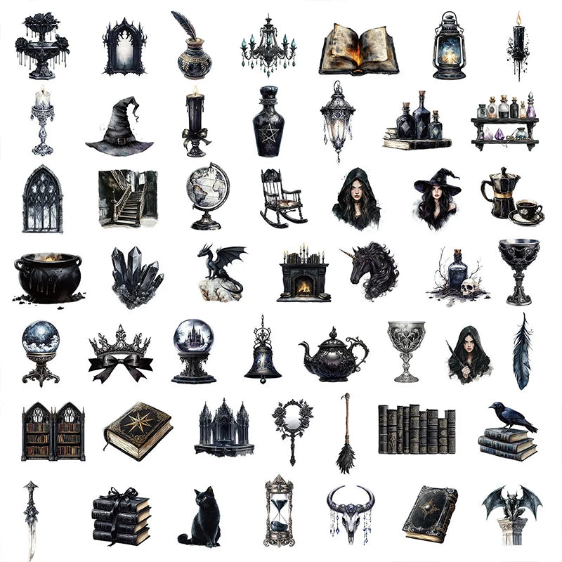 Witch Darkside Transparent Stickers