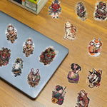 Tattoo Art Girls Transparent Stickers