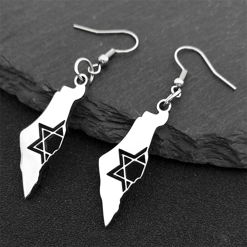 Israel Map Country Pendant Necklace