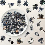 Black Rose Transparent Sitckers