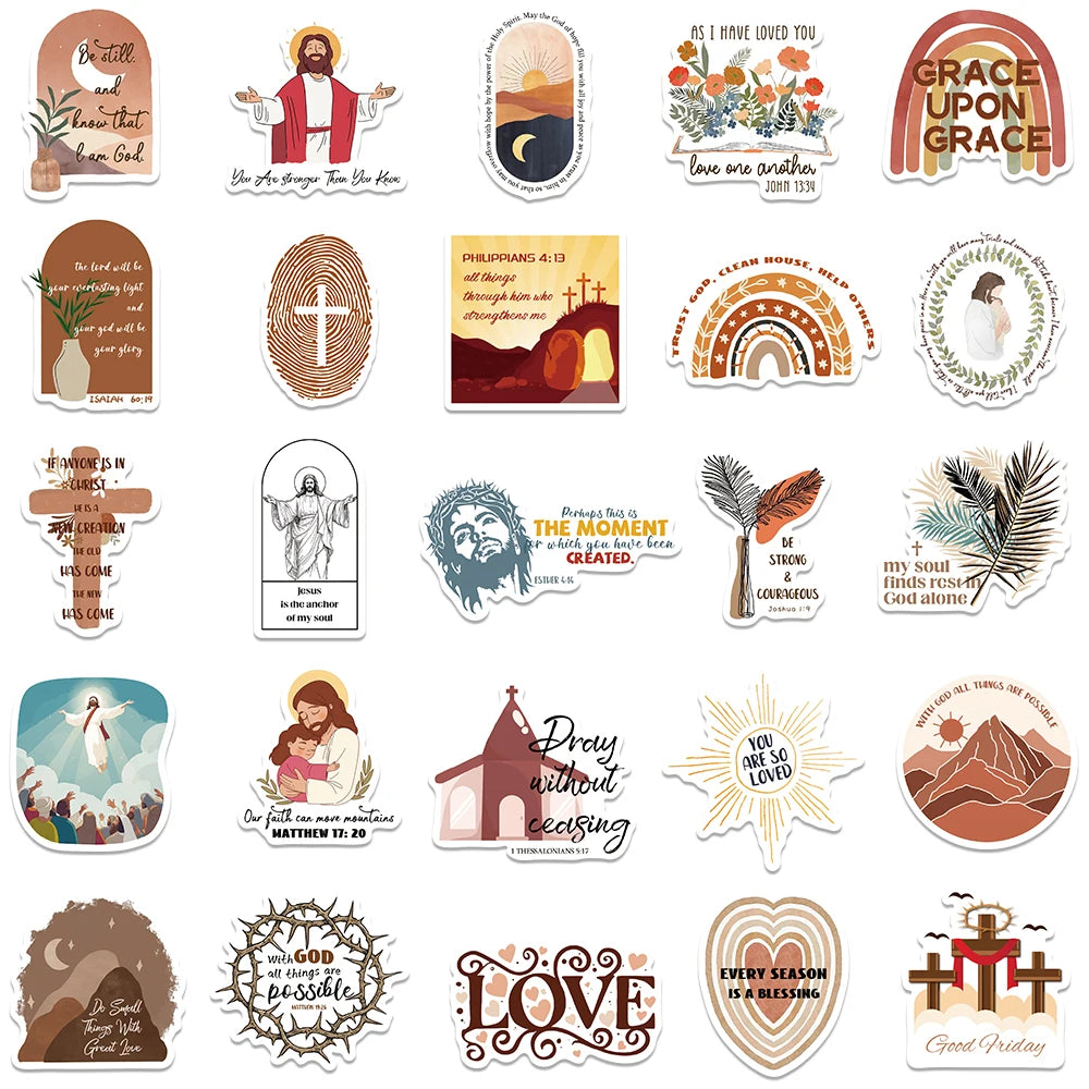 Jesus Christian Bohemian Dieu Stickers