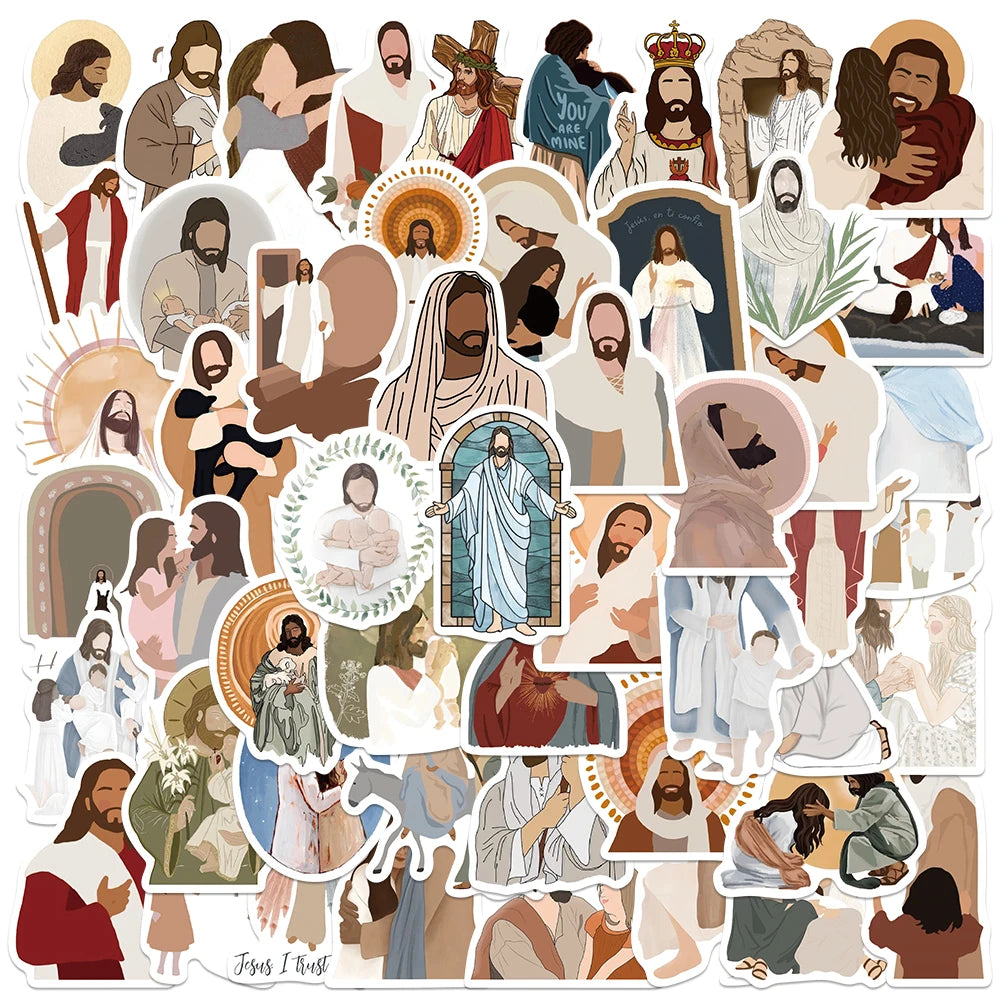 Jesus Christian Religion Friar Dieu Stickers