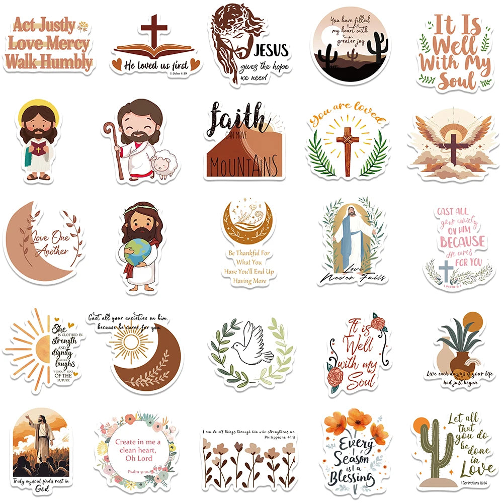 Jesus Christian Bohemian Dieu Stickers