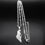 Israel Map Country Pendant Necklace