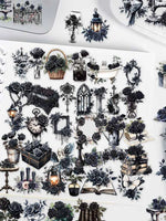 Black Rose Transparent Sitckers