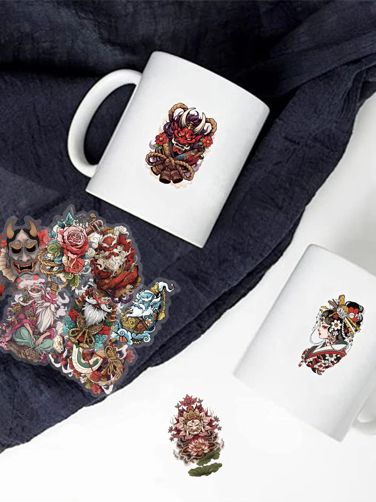 Tattoo Art Girls Transparent Stickers