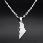 Israel Map Country Pendant Necklace