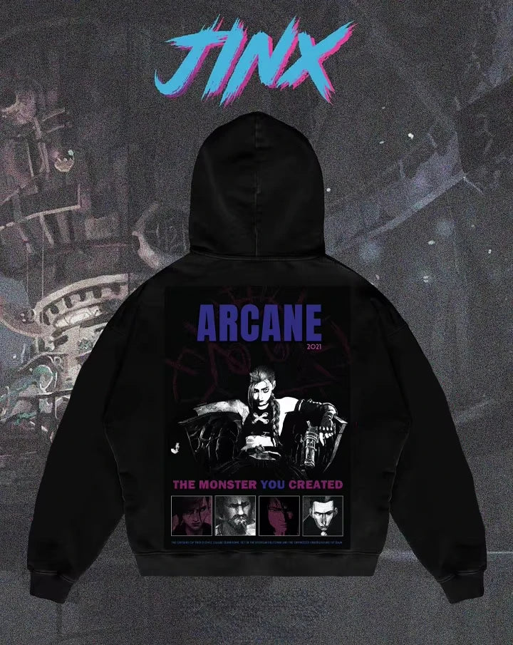 Sweats à capuche graphiques Jinx de la Ligue Arcane 