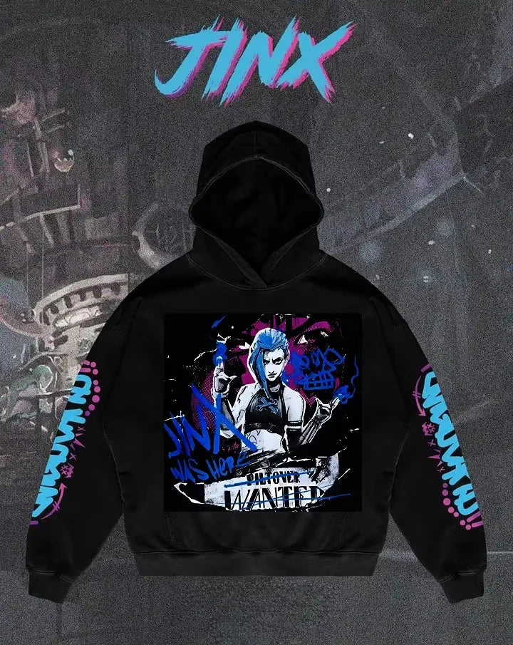 Sweats à capuche graphiques Jinx de la Ligue Arcane 