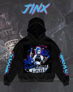 Sweats à capuche graphiques Jinx de la Ligue Arcane 