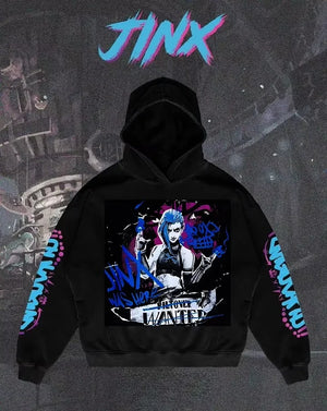 Sweats à capuche graphiques Jinx de la Ligue Arcane 