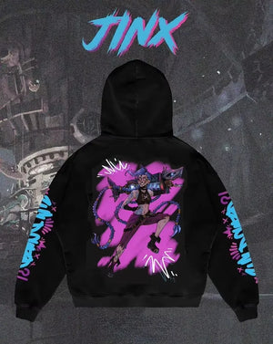 Sweats à capuche graphiques Jinx de la Ligue Arcane 