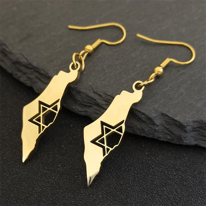 Israel Map Country Pendant Necklace