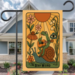 Stay Weird Garden Flag, Retro Outdoor Garden Decor, Stay Weird Yard Flag, Funny Garden Decoration, Frog Garden Banner, Welcome Garden Decor