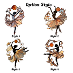 Sunset Ballerina Faux Stained Glass Suncatcher – Acrylic Window Panel with Twirling Skirt and Ocean Glow, Gift for Dance Lovers and Artists