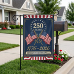USA 250 Years Garden Flag, 1776-2026 Semiquincentennial Yard Banner, Patriotic American Anniversary Decor, 250th Celebration Outdoor Sign